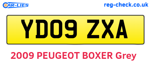 YD09ZXA are the vehicle registration plates.