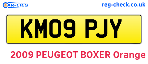 KM09PJY are the vehicle registration plates.