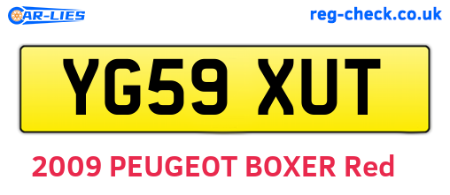 YG59XUT are the vehicle registration plates.