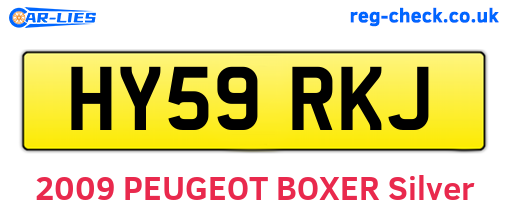 HY59RKJ are the vehicle registration plates.