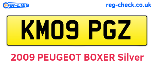 KM09PGZ are the vehicle registration plates.