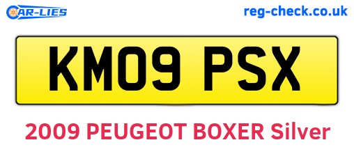 KM09PSX are the vehicle registration plates.
