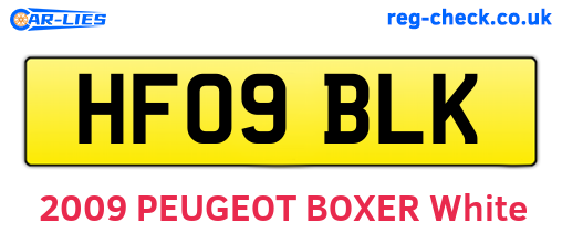 HF09BLK are the vehicle registration plates.