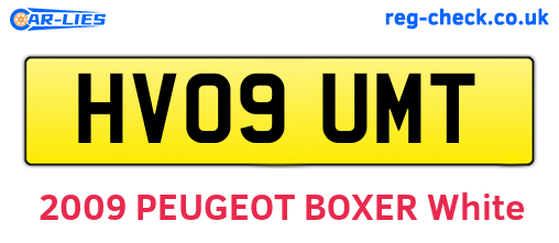 HV09UMT are the vehicle registration plates.