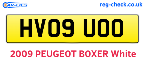 HV09UOO are the vehicle registration plates.