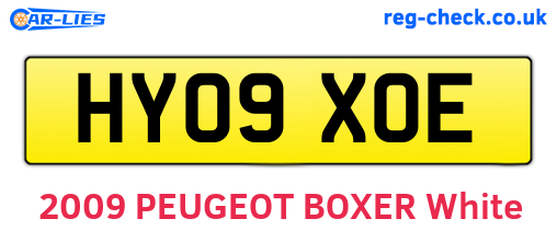 HY09XOE are the vehicle registration plates.