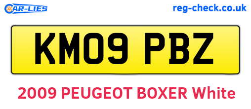 KM09PBZ are the vehicle registration plates.