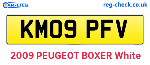KM09PFV are the vehicle registration plates.