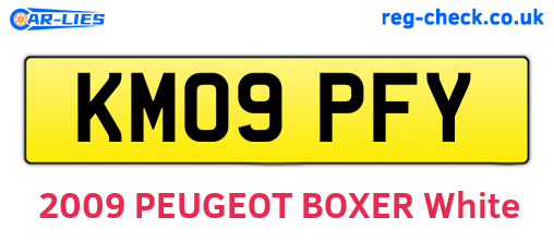 KM09PFY are the vehicle registration plates.