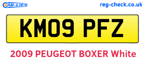 KM09PFZ are the vehicle registration plates.
