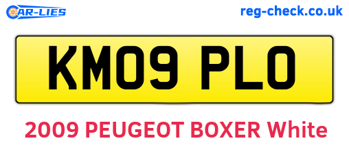 KM09PLO are the vehicle registration plates.