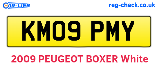 KM09PMY are the vehicle registration plates.