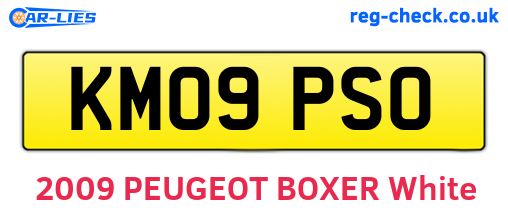 KM09PSO are the vehicle registration plates.