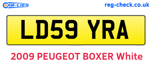 LD59YRA are the vehicle registration plates.