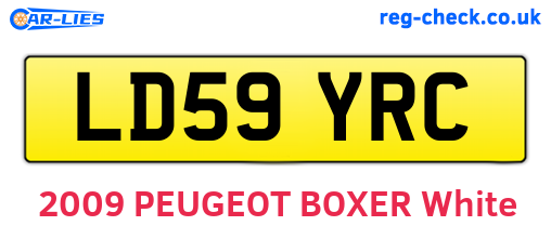 LD59YRC are the vehicle registration plates.