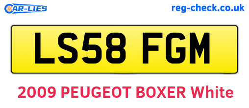 LS58FGM are the vehicle registration plates.