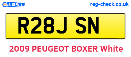 R28JSN are the vehicle registration plates.