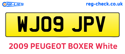 WJ09JPV are the vehicle registration plates.