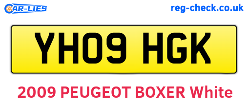 YH09HGK are the vehicle registration plates.