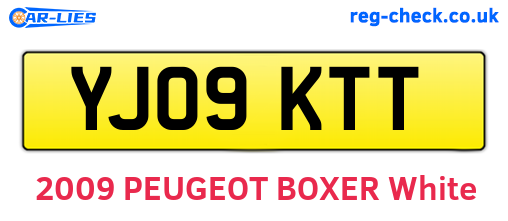 YJ09KTT are the vehicle registration plates.