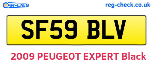SF59BLV are the vehicle registration plates.