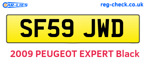 SF59JWD are the vehicle registration plates.