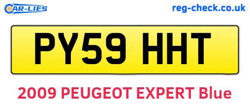 PY59HHT are the vehicle registration plates.