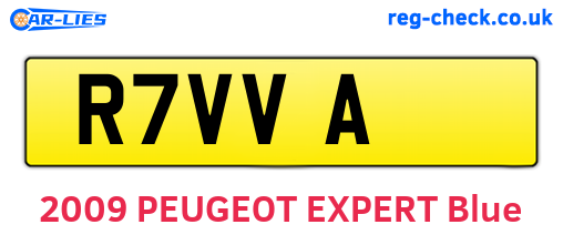 R7VVA are the vehicle registration plates.