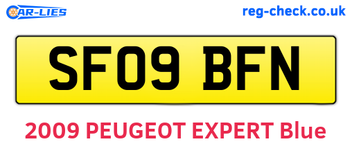 SF09BFN are the vehicle registration plates.