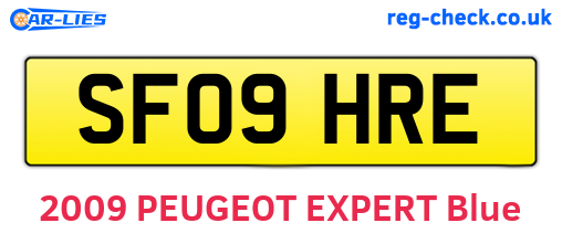 SF09HRE are the vehicle registration plates.