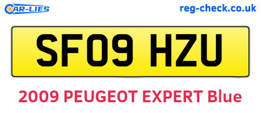 SF09HZU are the vehicle registration plates.