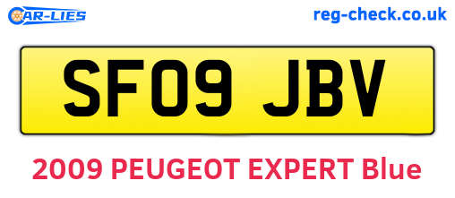 SF09JBV are the vehicle registration plates.