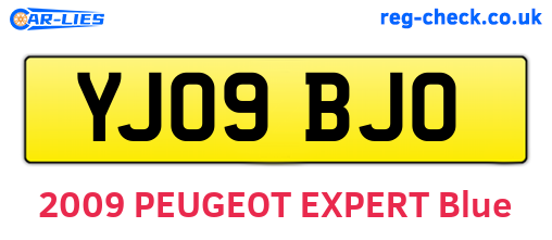 YJ09BJO are the vehicle registration plates.
