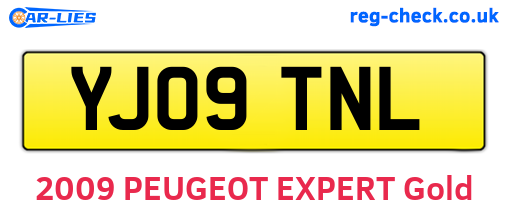 YJ09TNL are the vehicle registration plates.
