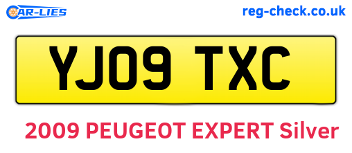 YJ09TXC are the vehicle registration plates.