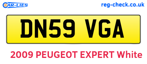 DN59VGA are the vehicle registration plates.