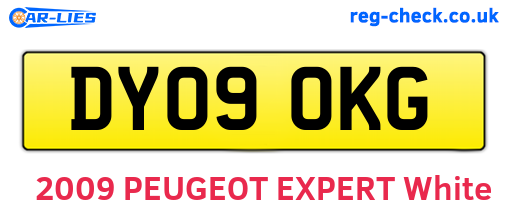 DY09OKG are the vehicle registration plates.