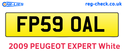 FP59OAL are the vehicle registration plates.