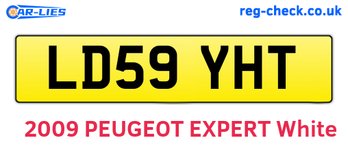 LD59YHT are the vehicle registration plates.