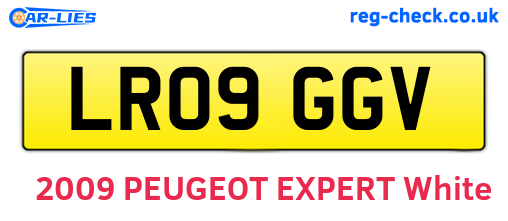 LR09GGV are the vehicle registration plates.