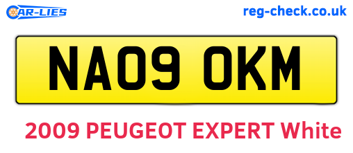 NA09OKM are the vehicle registration plates.