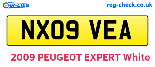 NX09VEA are the vehicle registration plates.
