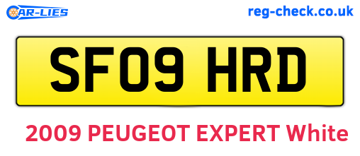 SF09HRD are the vehicle registration plates.