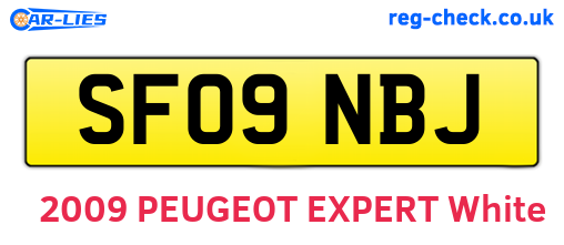 SF09NBJ are the vehicle registration plates.