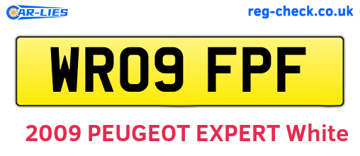 WR09FPF are the vehicle registration plates.