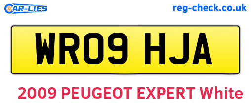 WR09HJA are the vehicle registration plates.