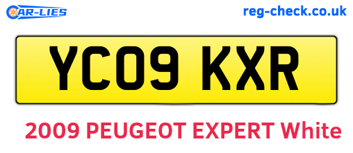 YC09KXR are the vehicle registration plates.