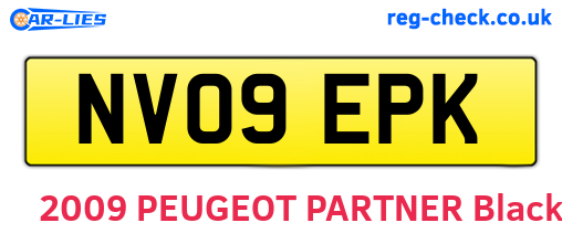 NV09EPK are the vehicle registration plates.