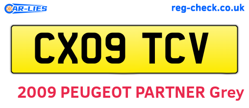 CX09TCV are the vehicle registration plates.
