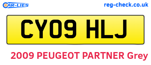 CY09HLJ are the vehicle registration plates.